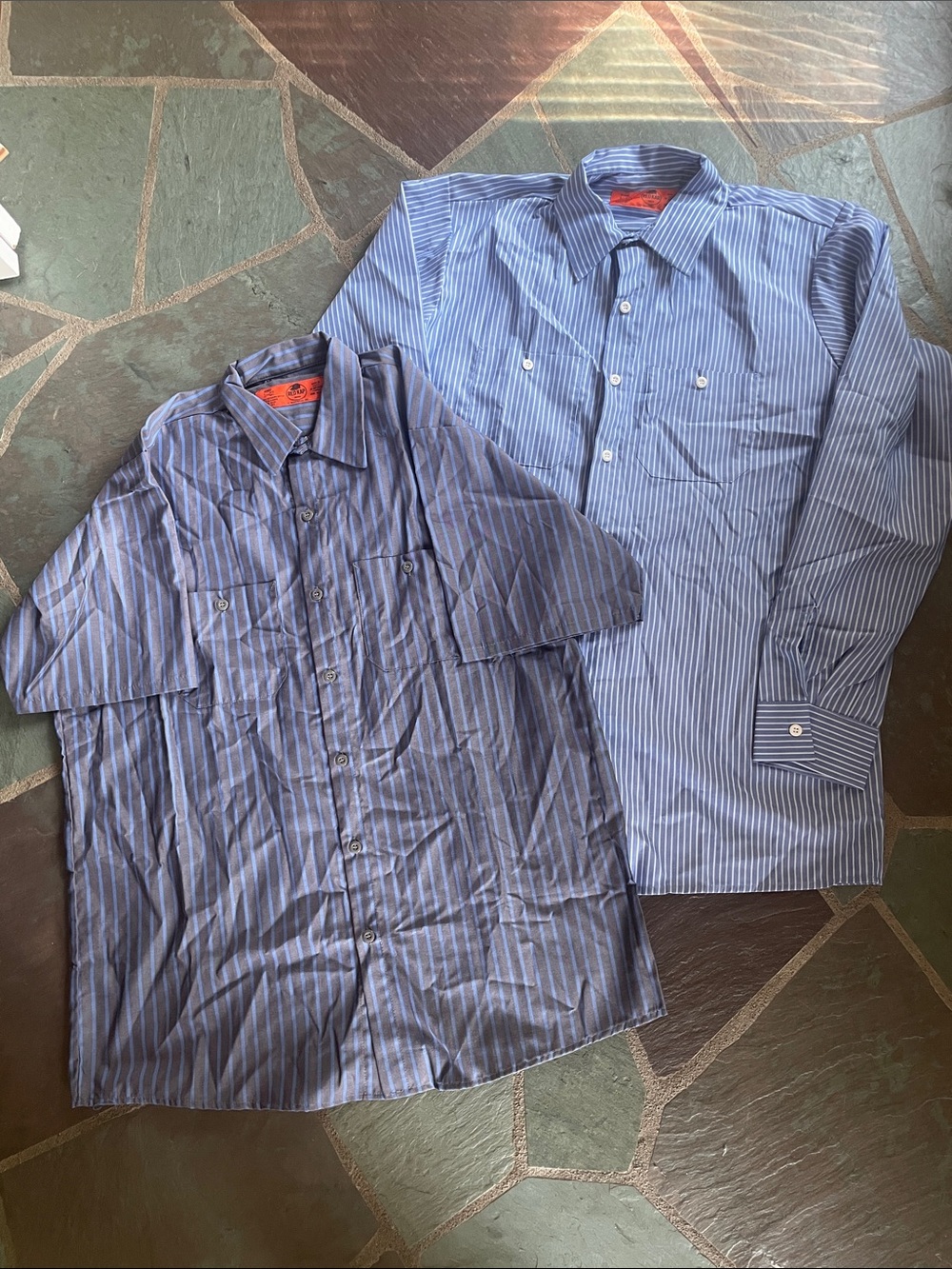 NWOT Men's Blue Pinstripe Casual Button-Down Shirts